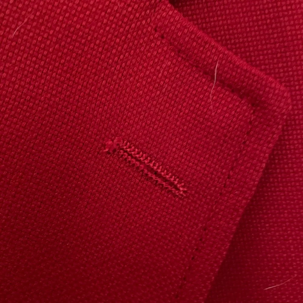 Lacoste vintage vibrant red twill  blazer.  No size or fabric content. Gorgeous. - Picture 8 of 14